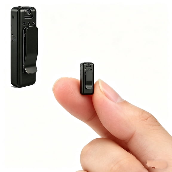 4K HD Pocket Body Camera with 180 Adjustable Lens Infrared Night Vision and Continuous Recording for Outdoor and Law Enforcement