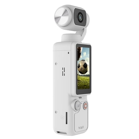 4K HD Pocket Camera with 1.9" Rotating Screen, 32GB Card, USB-C, Stabilization, Auto Focus for Vlogging, Cycling, Travel