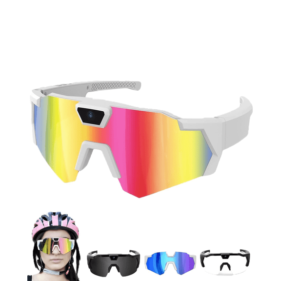 4K HD Smart Baseball Glasses with Built-in Camera – POV Audio Video Recording Sunglasses for Sports Outdoor Activities