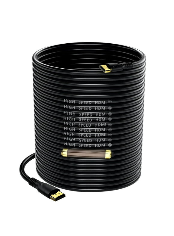 4K HDMI 100FT Cable (HDMI 2.0,18Gbps) Ultra High Speed Gold Plated Connectors,Ethernet Audio Return,Video 4K,FullHD1080p 3D Arc Compatible with UHD TV Monitor Laptop Xbox PS4/PS5 ect