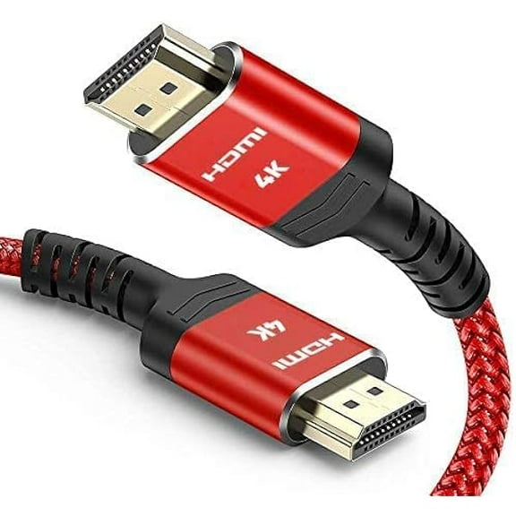 4K HDMI 2.0 Cable 3.3FT/1m - 4K@60Hz HDR Braided HDMI Cord, 18Gbps High Speed with Ethernet/ARC, 3D, HDCP 2.2, ARC, Compatible for PS-5/4/3/4K HDTV/Monitor/Projector/Streaming Media