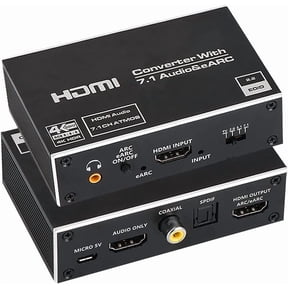 4K HDMI Audio Extractor Splitter,AUBEAMTO HDMI to HDMI + Optical Toslink SPDIF + 3.5mm Audio Jack + Coaxial + 7.1Ch HDMI Audio Support ARC and eARC Function