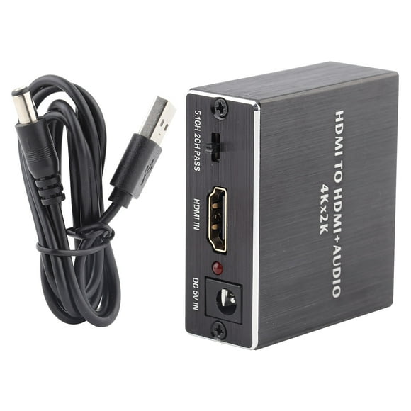 4K HDMI Audio Splitter Extractor Converts HDMI to HDMI + SPDIF + 3.5mm Audio Outputs