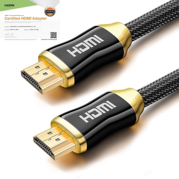 4K HDMI Cable, 10ft, Metal Housing, 60Hz High-Definition Video Connector, Gold-Plated Interface