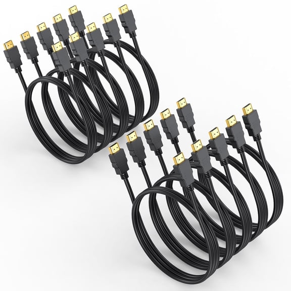 4K HDMI Cable 3FT 10-Pack, to 3 Foot High Speed 2.0 Shielded Cord with Ethernet Support 4K@60Hz, 2K, HDR, ARC, 3D Compatible Monitor, Roku/Fire TV, Laptop, PS5/4, Blu-ray