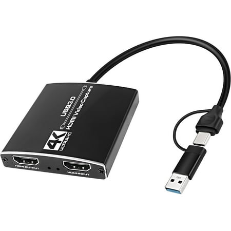 4K HDMI Capture Card USB C 3.0,AUBEAMTO Full HD 1080P 60FPS HDMI Video Capture Card Nintendo Switch, Game Capture Card for Streaming PS5, Xbox, DSLR, PS4, Camera, OBS, PC