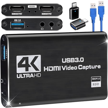 MOFEINI 4K HDMI CAPTURE CARD FOR STREAMING, FULL...