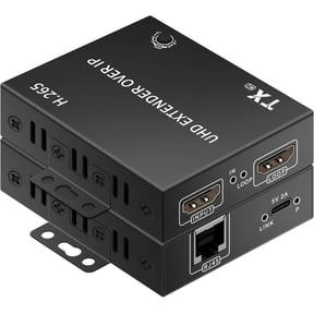 4K HDMI over IP Extender H.265 Encoder Decoder, 4K 30Hz Up to 492ft 1-to-Many Multicast