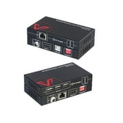4K HDMI KVM Extender over IP, 390ft USB Extender w/ Zero Latency & 1080P@120Hz, up to 16 Sets with DIP Setting