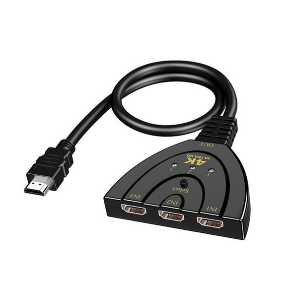 4K HDMI Switch Cable HD Video Switcher Adapter 3 Input 1 Output Port Hub Projector Monitor Splitter