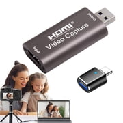 4K HDTV to USB Capture Card, Video Capture Card Device,1080P HD Video Recorder, Game Capture Card for Streaming, Recording, Gaming, Broadcasting, Teaching, Nintendo Switch,PS34,Xbox,Twitch Compatible
