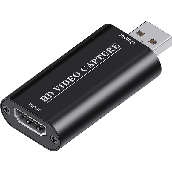 4K HDMI Video Capture Card, Cam Link Card, HDMI to USB 2.0  Audio Adapter, Record Capture Device for Streaming, Teaching, Gaming, Live Broadcasting, Video Conference [Windows]