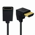 thumbnail image 1 of 4K HDMI-compatible Extension Cable Cord 90 Degree Angled Male to Female for HDTV Projector Monitor Home Theater Black, 1 of 11