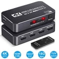 thumbnail image 1 of 4K HDR HDMI Switch, AUBEAMTO 3 Ports 4K 60Hz HDMI 2.0 Switcher Selector with IR Remote, Supports Ultra HD Dolby Vision, High Speed (Max to 18.5Gbps), HDR10, HDCP 2.2 & 3D, 1 of 7