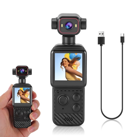 4K Vlogging Camera 330 Rotating Lens Digital Pocket Cameras for travel & Daily Recording, Face Tracking Vlog Camera, Fast Autofocus Portable Video Camera with WiFi & 1.54" Touch Screen for TikTok