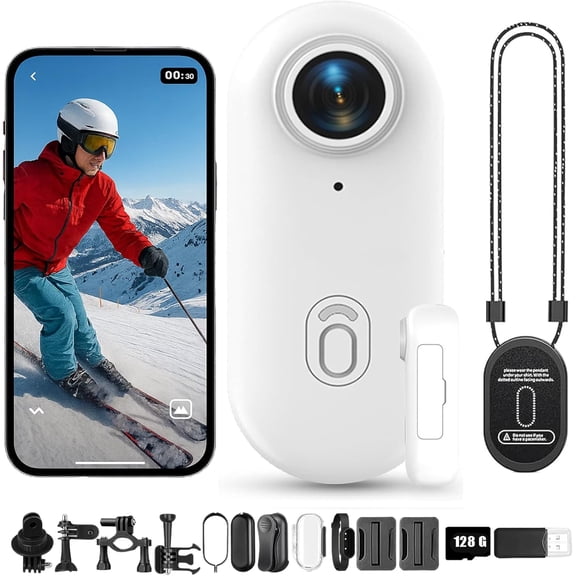 4K Mini Action Camera, POV Capture Pro 2.0, HD Video Recording, Night Vision, Waterproof for Diving, Cycling and Outdoors Activities