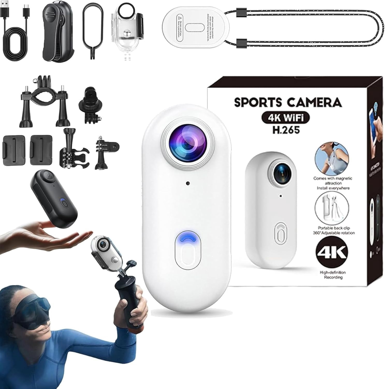 4K Mini Body Camera, 2025 New POV Camera, Thumb Size Cam, Pocket Action ...