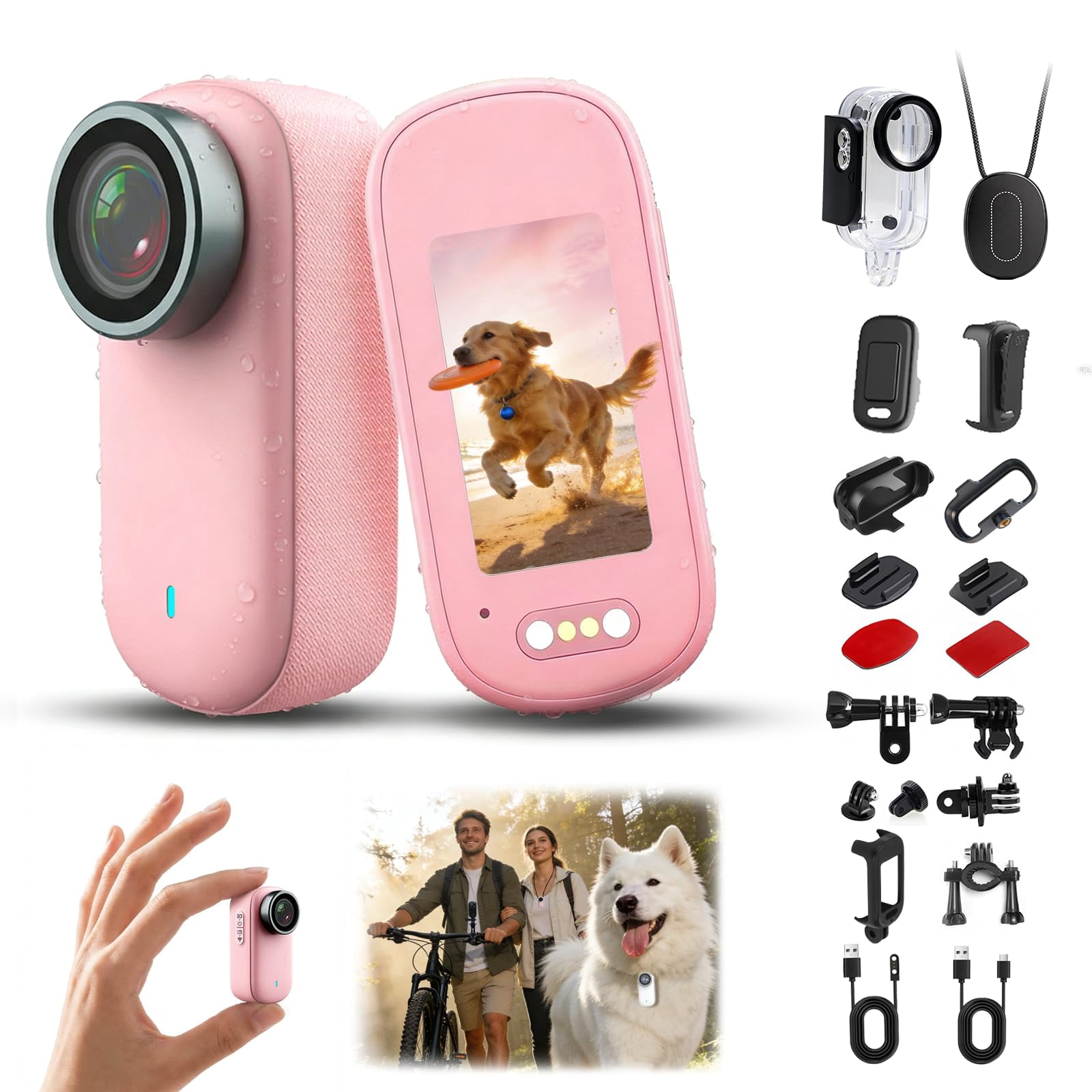 4K Mini Body Camera, Portable Thumb Action Camera with Audio, Vertical ...
