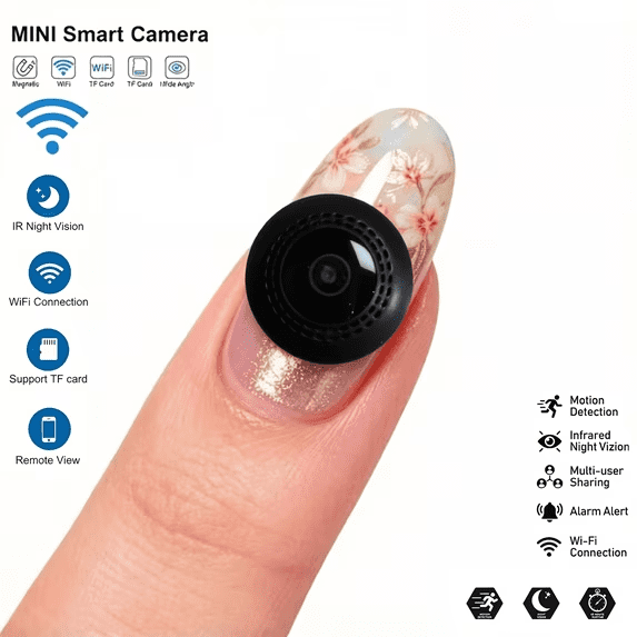 4K Mini Camera for Kids and Students Lightweight Pocket Camcorder with One-Touch Recording, Time-Lapse, and Photo Modes for School Projects and Family Fun