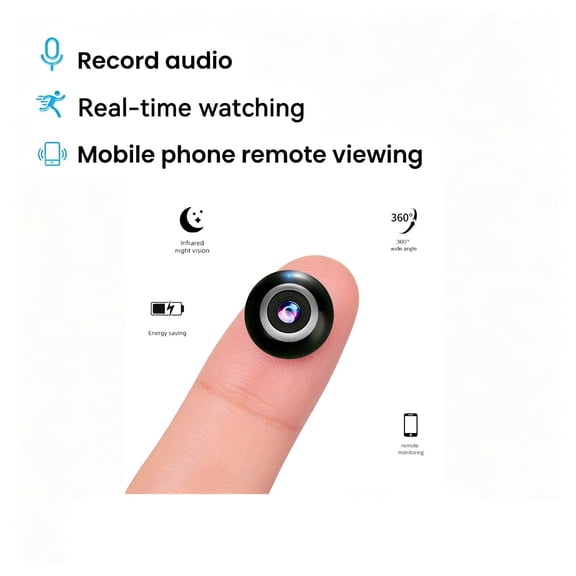 4K Mini Camera with Silent Recording Mode Discreet Digital Camcorder That Operates Without Beeps or Indicator Lights for Quiet Environments Like Libraries and Studios