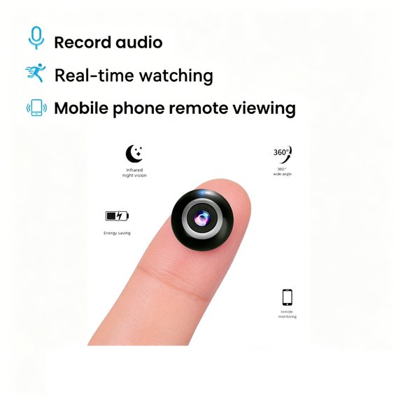 4K Mini Camera with Silent Recording Mode Discreet Digital Camcorder That Operates Without Beeps or Indicator Lights for Quiet Environments Like Libraries and Studios