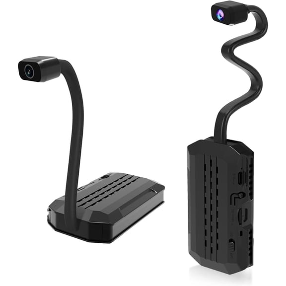 4K Mini Goose-Neck 4G LTE Cellular Security Camera with SIM Card, No WiFi Required, Color Night Vision, Magnetic Mount, 60-Day Standby Life, AI Motion Detection (W-07)