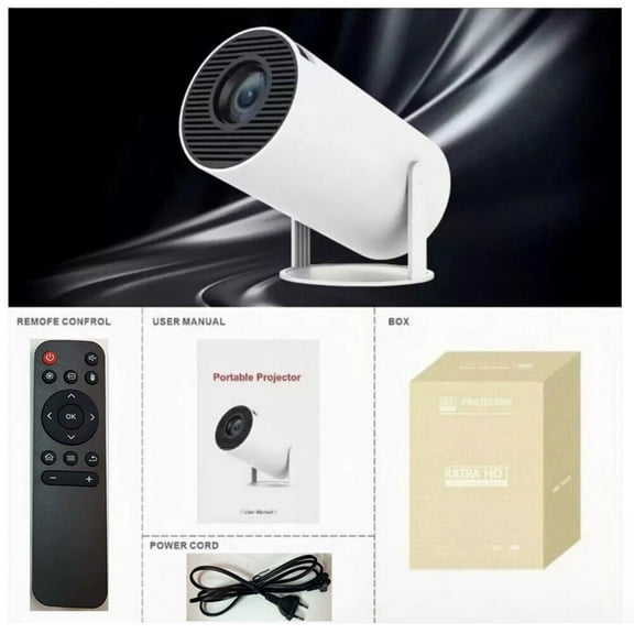 4K Mini Projector HY300 720P WiFi6 Bluetooth BT5.0 Cinema Portable Home Theaters