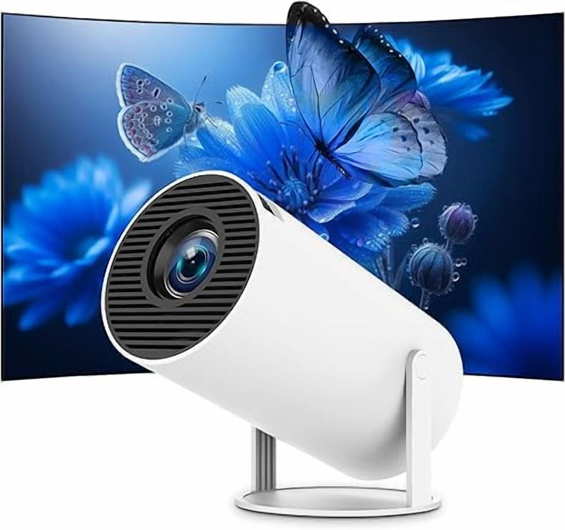 4K Mini Projector with WiFi 6 & Bluetooth 5.0, Portable Smart Home Theater Projector 1080P, 180° Rotatable, Auto Keystone, Android 11, Netflix Built-in, HDMI/USB, 200 ANSI for Movies, Gaming, Outdoor
