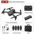 thumbnail image 1 of 4K Mini Quadcopter Helicopter with Wifi Camera - Foldable FPV for Aerial Photography and Exploration, 1 of 6