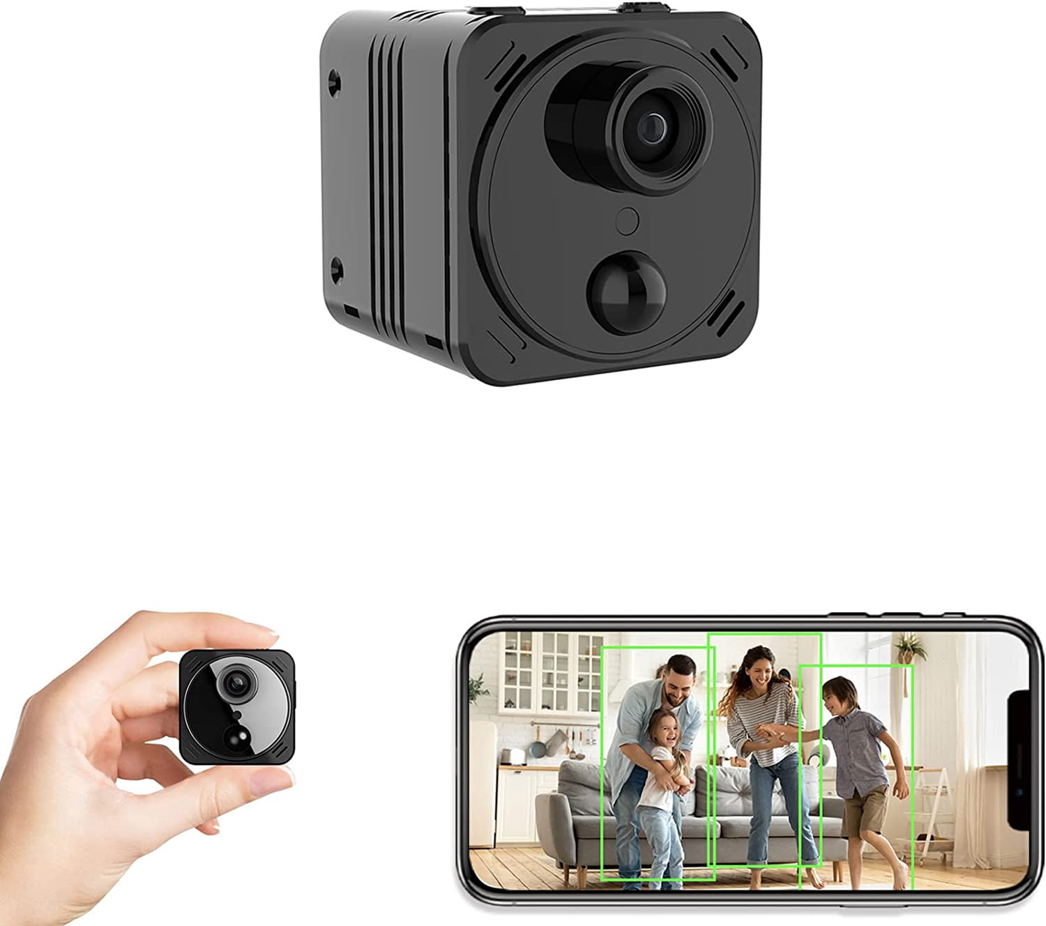 4K Mini Spy Camera WiFi Hidden Wireless Nanny Cam Small Indoor Home ...