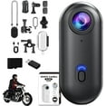 thumbnail image 1 of 4K Mini Wearable Body Adventure Action Cameras, 2026 New Portable 1080P POV pro Camera with Audio, 360° Motorcycle Camera, Compact Magnetic Hands Free Cameras with Accessories (Premium Black,128G), 1 of 10