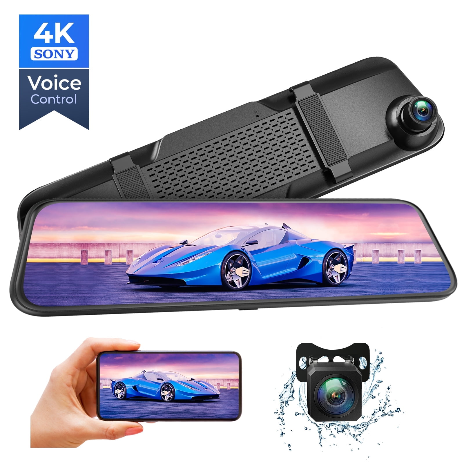 4K Mirror Dash Cam, 12