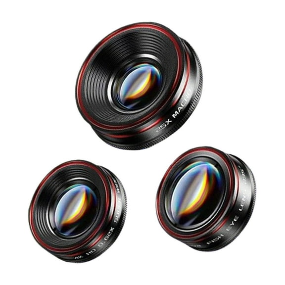 4K Mobile Phone Lens Set With 25X Macro 0.62X Wide Angle 235 Fisheye For Quality Photos On Smartphones With Enhanced Details