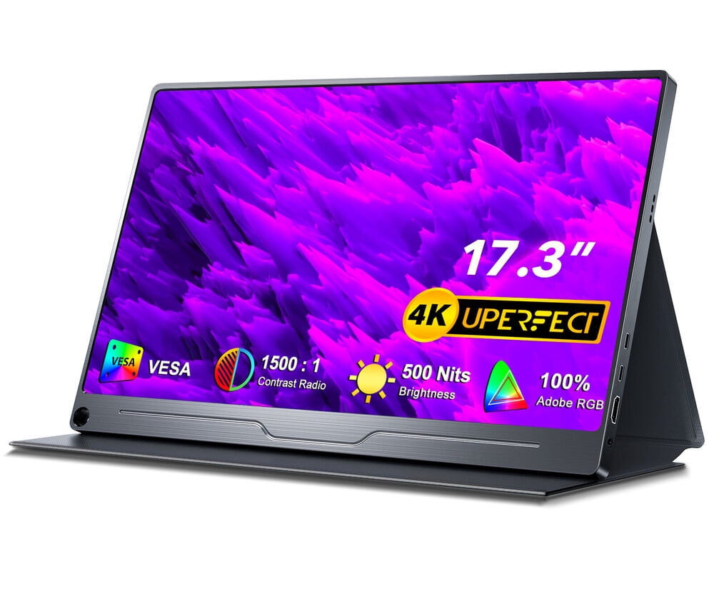 4K Monitor 17.3 Inch 60Hz 4K Portable Monitor 3840*2160 w/VESA Mount ...