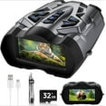 thumbnail image 1 of 4K Night Vision Goggles for Adults,16X Zoom Night Vision Binoculars with 1000FT Infrared Range,5000mAh Rechargeable Battery,3.5" Screen,Include 32GB Card,Gift for Mens and Outdoor Enthusiasts, 1 of 8