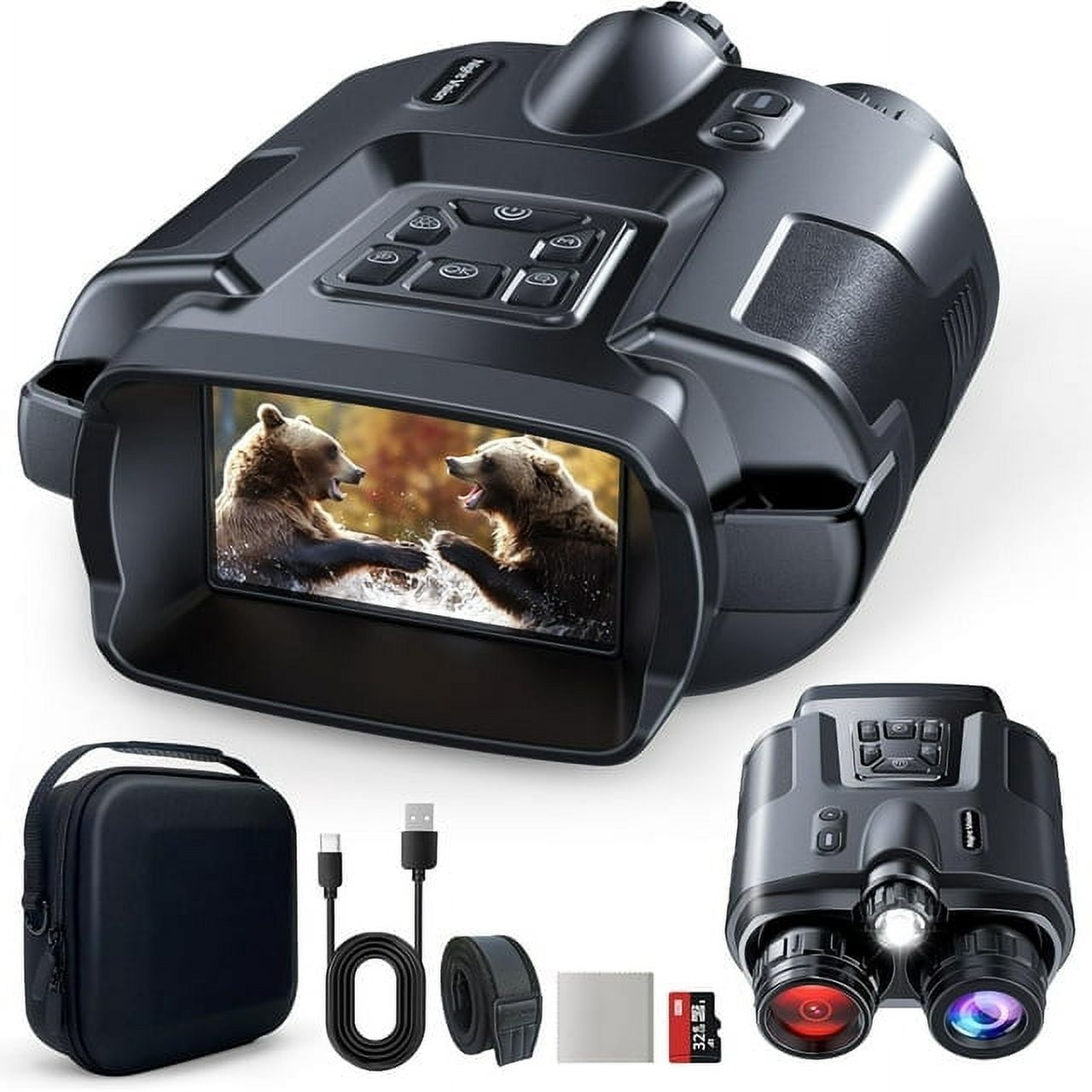 4K Night Vision Goggles, Ruaiok Infrared Night Vision Binoculars for