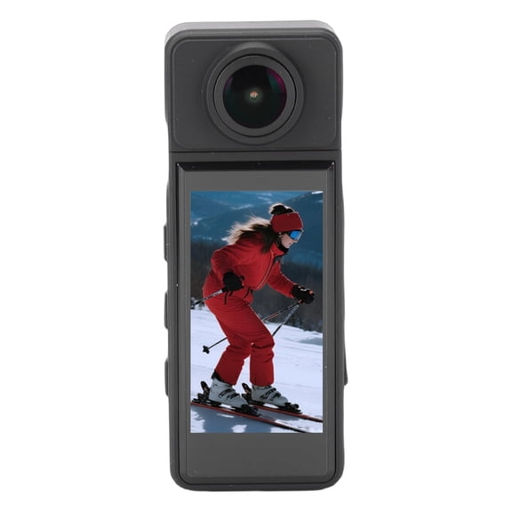 4K POV Action Camera Wearable Ultra Wide Angle Video Camcorder with 1.97 Inch Screen 270 Degree Rotatable Lens IP65 Waterproof Anti Shake WiFi Smart Phone Interconnection Pocket Vlog DV 1000mAh