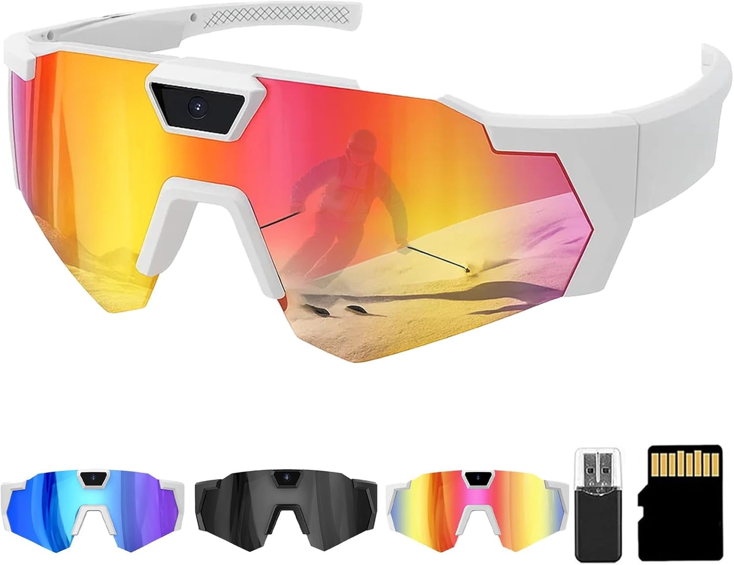 4K POV Sports Glasses with Camera, 2026 New 170° Ultra Wide Angle HD ...