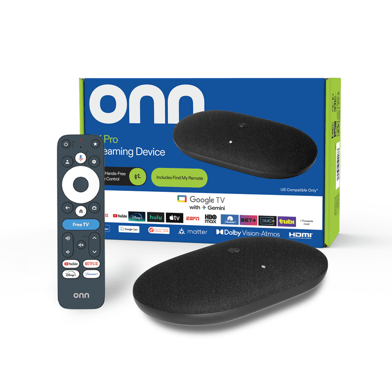 onn 4K Pro Streaming Device, Google TV with Gemini (NEW 2026 Model