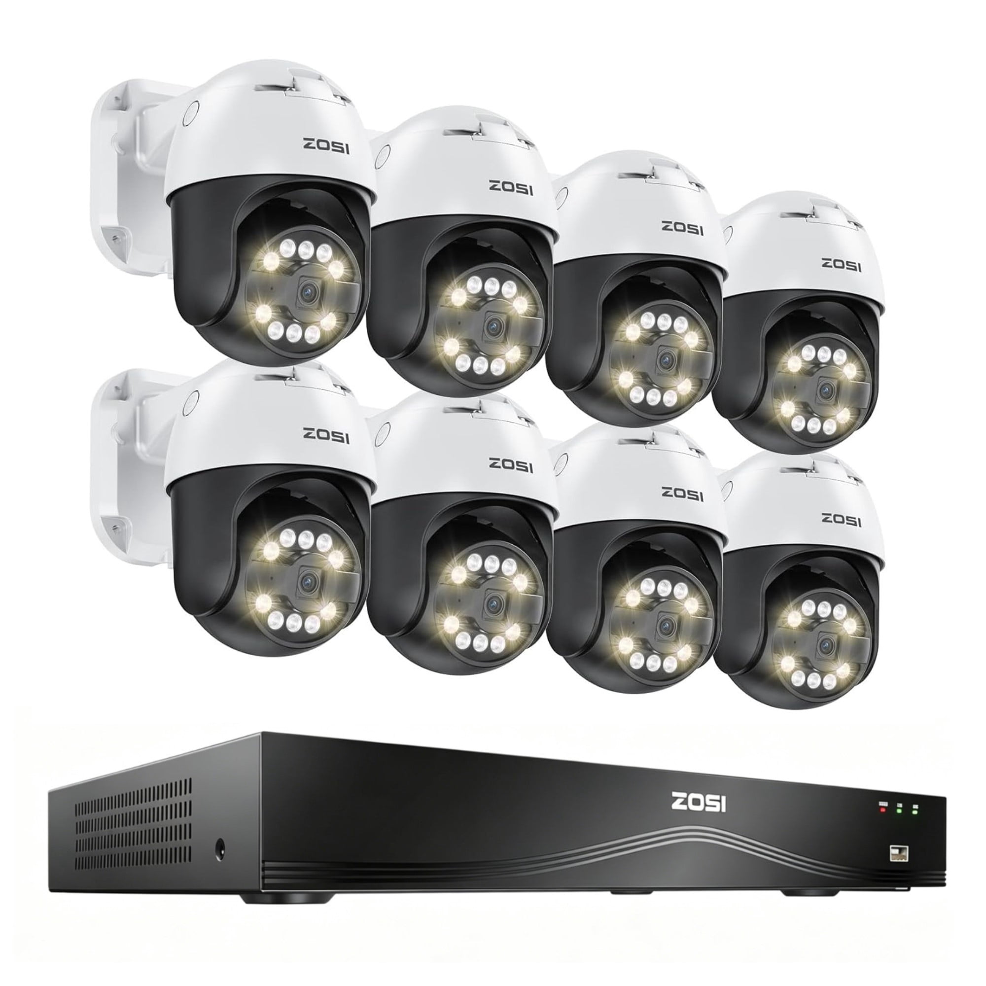 4K PTZ POE Security Camera System with Two Way Audio, ZOSI 16CH 8MP NVR ...