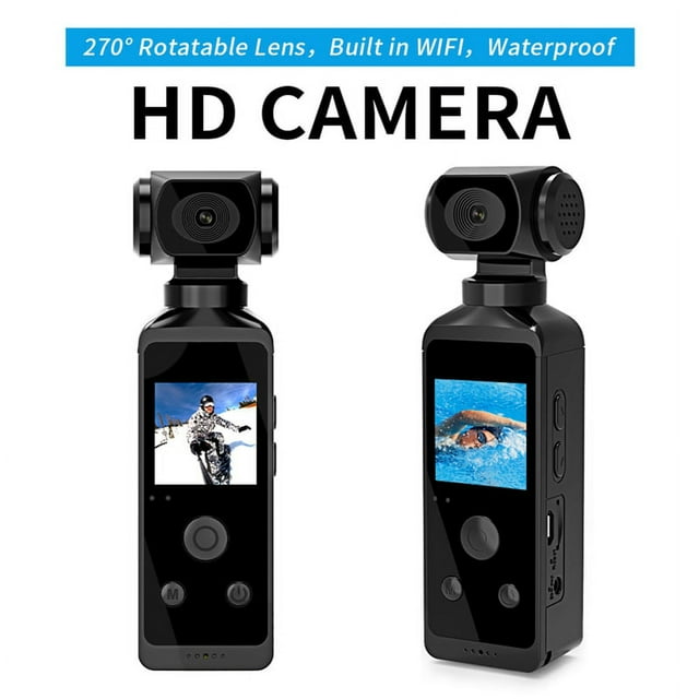 4K Pocket Action Camera HD LCD Screen 270° Rotatable Wifi Mini Sports Camera with Waterproof