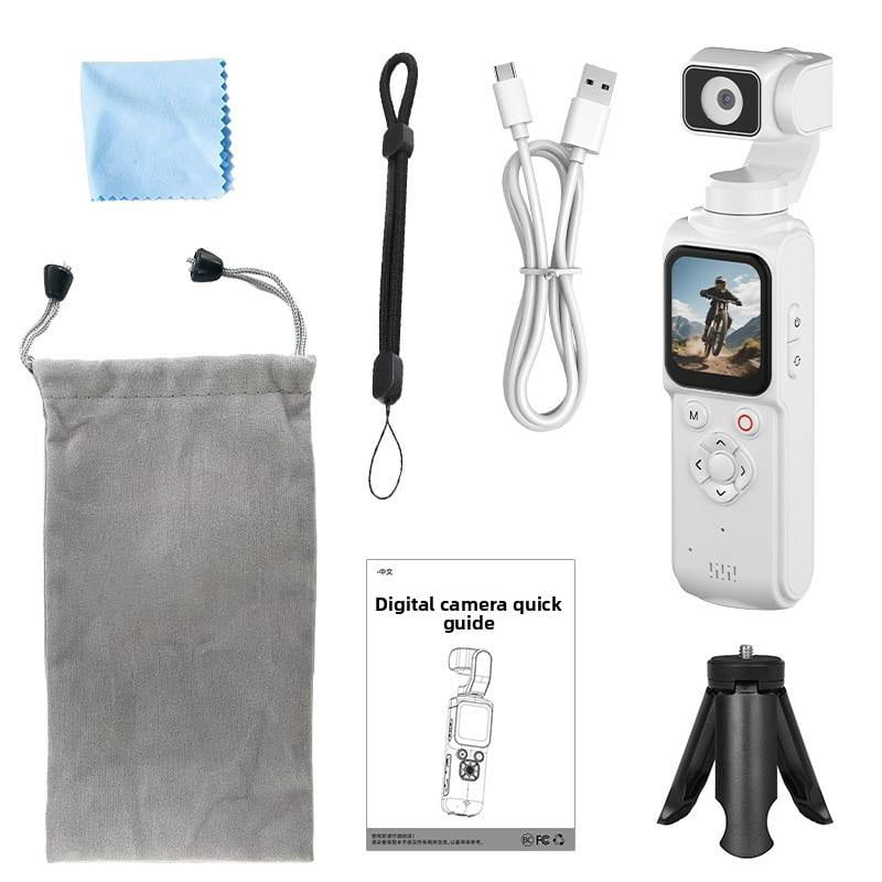 4K Pocket Gimbal Camera Handheld Stabilized Camcorder 64MP 330 ° Auto-Tracking Rotation 1.7-inch Touchscreen for Vlogging