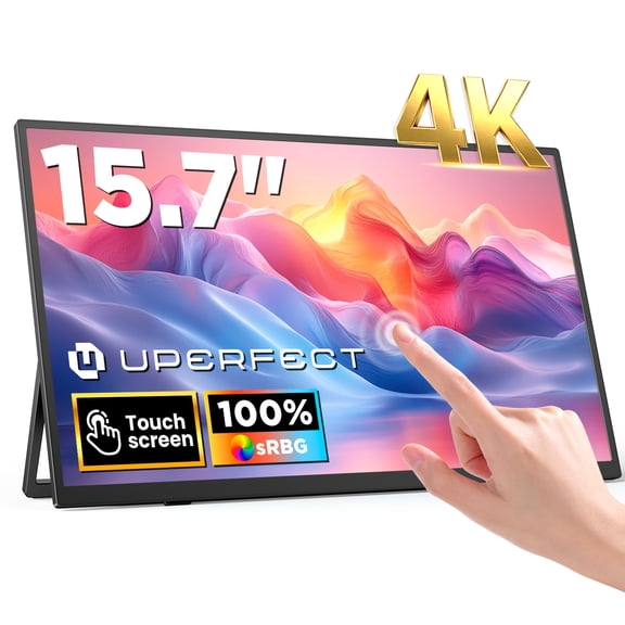 Portable Monitor Touchscreen 15.7" 4K UHD Laptop Extended Monitor with Speaker HDMI USB-C Second Screen for Laptop MacBook - BE157BU
