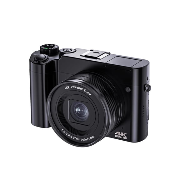 4K Retro Digital Camera for Beginners, 13MP True Pixel Dual Lens Vlogging Camera, 16X Zoom, 2.8" Screen, Hidden Flash, OTG Transfer, Webcam Mode, 1050mAh Battery, Point and Shoot Camera for Teens