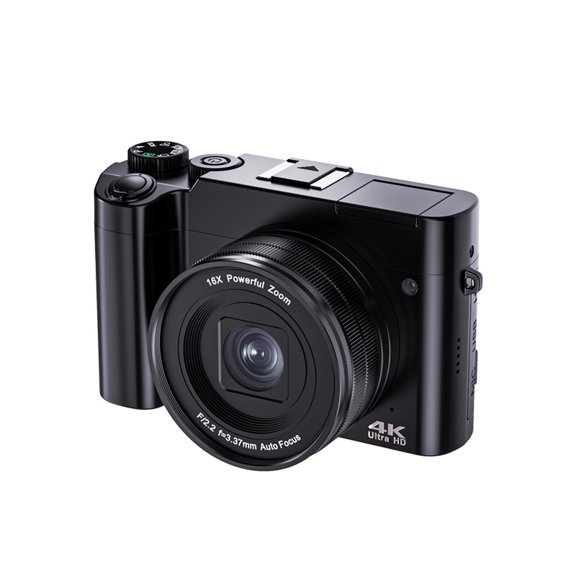4K Retro Digital Camera for Beginners, 13MP True Pixel Dual Lens Vlogging Camera, 16X Zoom, 2.8" Screen, Hidden Flash, OTG Transfer, Webcam Mode, 1050mAh Battery, Point and Shoot Camera for Teens