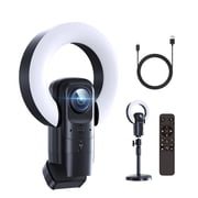 4K Streaming Webcam with AI Autofocus, Ring Light, Mic, Remote, USB and Play for YouTube Zoom Live Video Calls