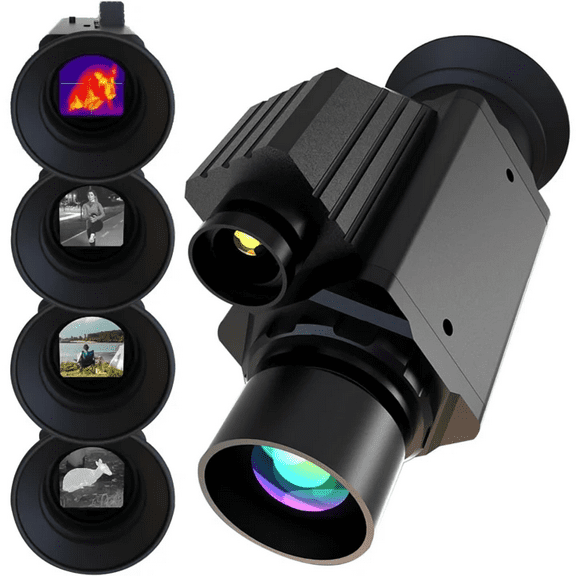 4K Thermal Imaging Night Vision Scope, 4 in 1 HD+LR+Night Vision+Thermal Imaging Night Vision Device - 7X Magnification, Thermal Monocular for Night Hunting