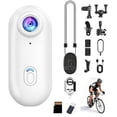 thumbnail image 1 of 4K Thumb Action Camera, Mini Action 4K Wearable Magnetic Body Cam, Hands-Free WiFi Camcorder for Vlogging and Outdoor Sports,White,64GB memory card+card reader, 1 of 9