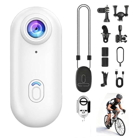 4K Thumb Action Camera, WiFi Mini Sports Cam with Magnetic Mount, Waterproof Helmet Camera for Motorcycle Riding, Vlogging and Diving