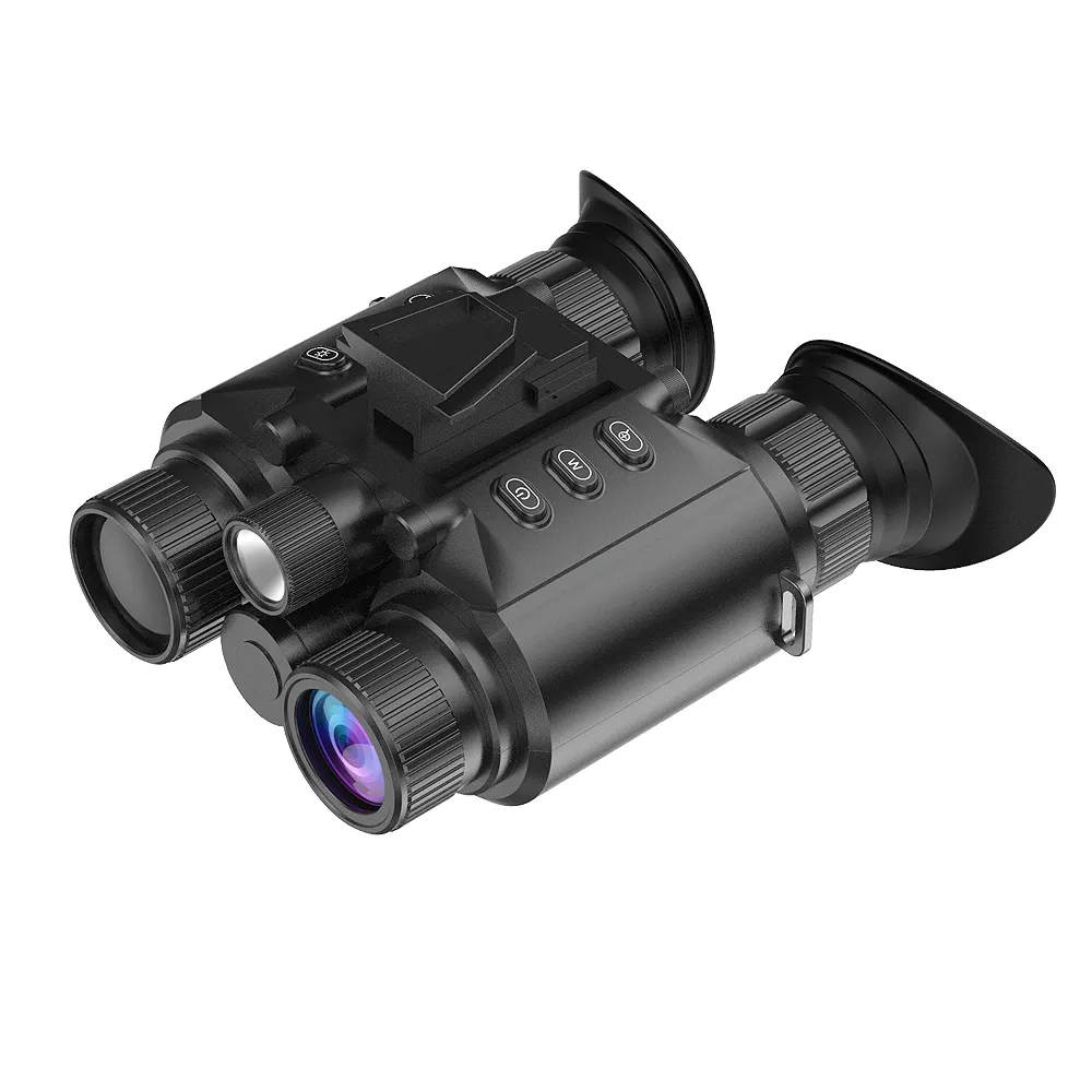 4K UHD Head Mounted Tactical Telescope Camera 40MP Infrared Night Vision Binoculars for Hunting Camping with Flashlight